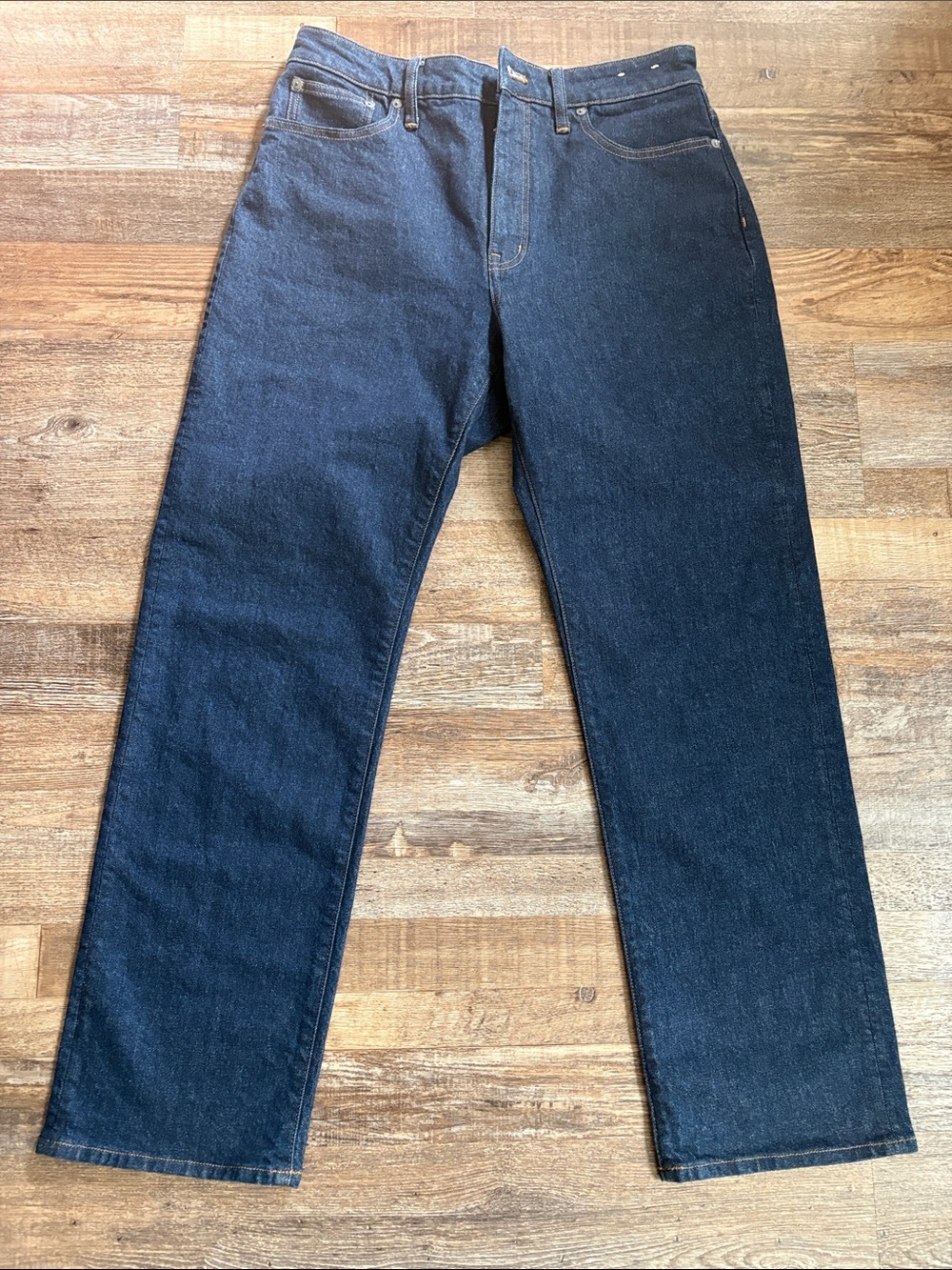 Madewell Deep Indigo Straight-Leg Jeans